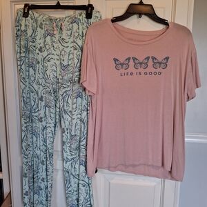 Life Is Good Pajamas Size Large